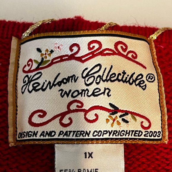 Vintage Heirloom Collectibles Red Musical Snowman Vest Size 1X - Picture 2 of 11